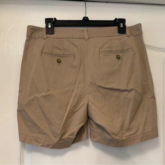 Talbots Women's Size 10 Tan Flat Front Shorts - Picture 3 of 4